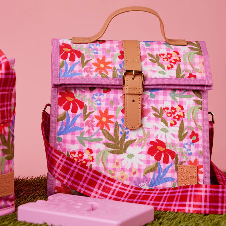The Somewhere Co. Insulated Lunch Satchel - Flowerburst