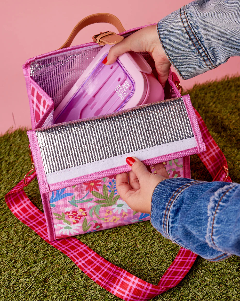 The Somewhere Co. Insulated Lunch Satchel - Flowerburst