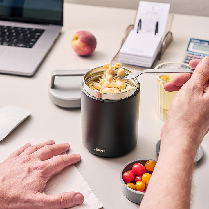 Avanti Insulated Food Jar With Removable Container - Black