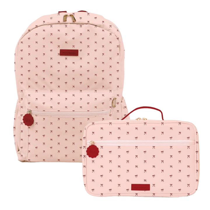 PRE-ORDER - Fox & Fallow Campus Backpack + Large Insulated Lunch Bag Bundle - French Bows