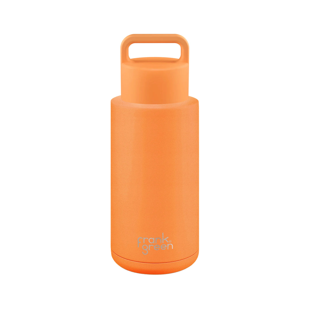 Frank Green Grip Finish & Lid Insulated Bottle - Neon Orange