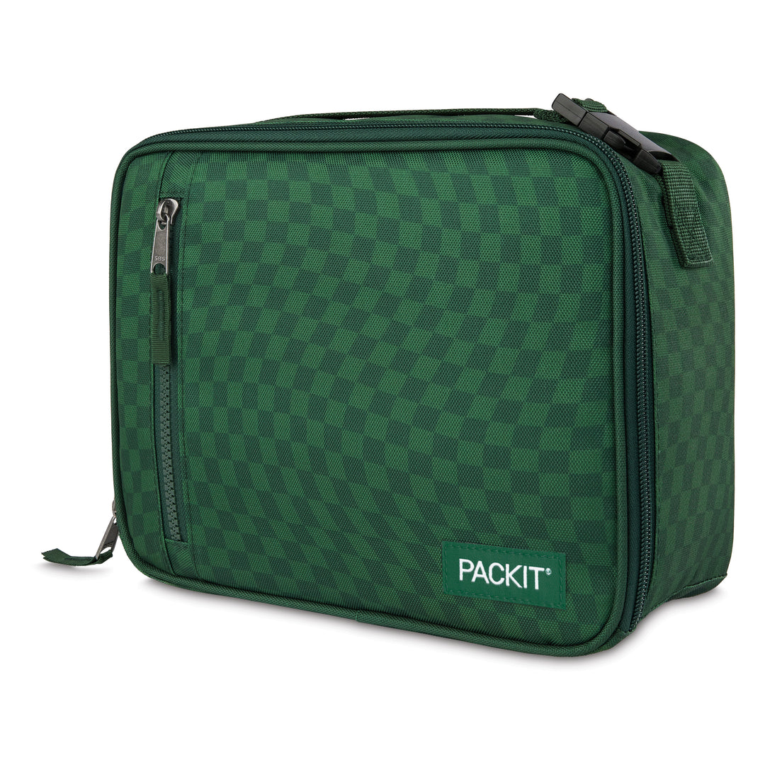 PackIt Freezable Classic Lunch Bag - Checker Wave Olive