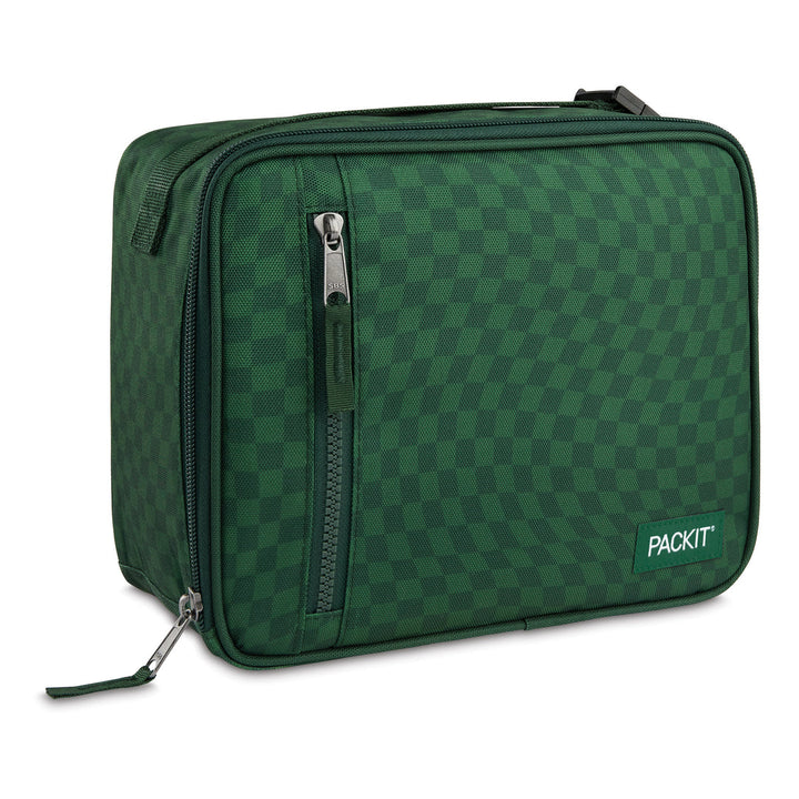 PackIt Freezable Classic Lunch Bag - Checker Wave Olive