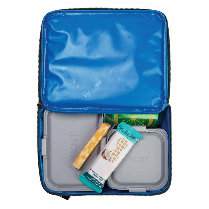 PackIt Freezable Classic Lunch Bag - Checker Wave Olive