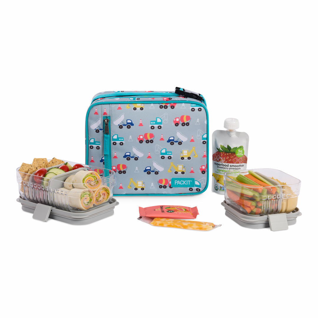 PackIt Freezable Classic Lunch Bag - Construction Trucks