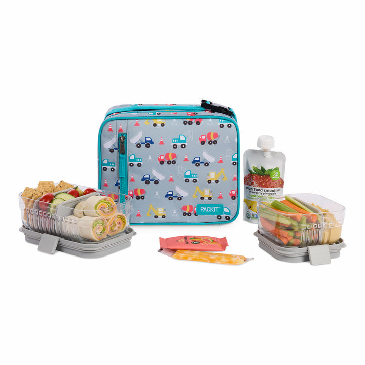 PackIt Freezable Classic Lunch Bag - Construction Trucks