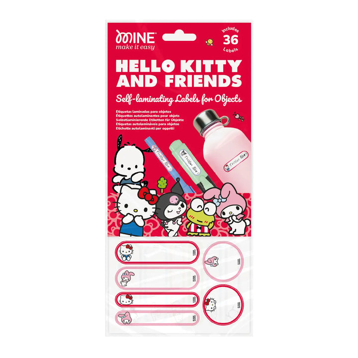 Hello Kitty & Friends Self-Laminating Labels for Objects (36 Pack)