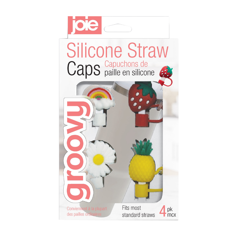 Joie Groovy Silicone Straw Caps