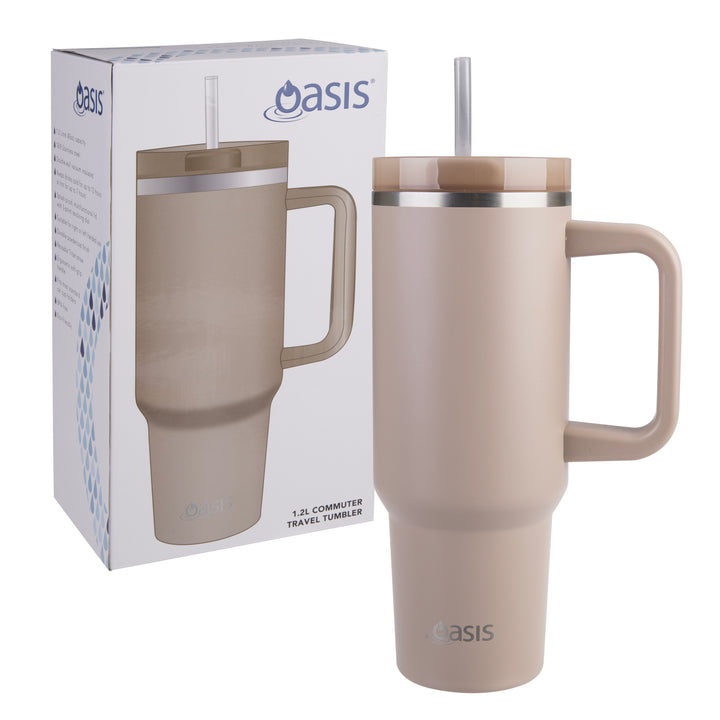 Oasis Insulated Commuter Tumbler 1.2L - Latte