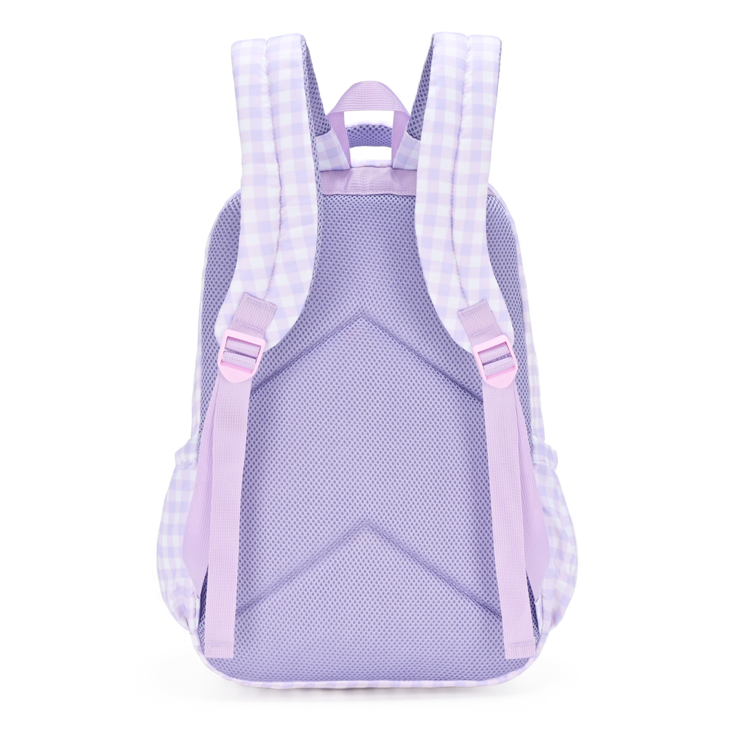Kinnder Campus School Backpack 2.0 - Lilac Gingham