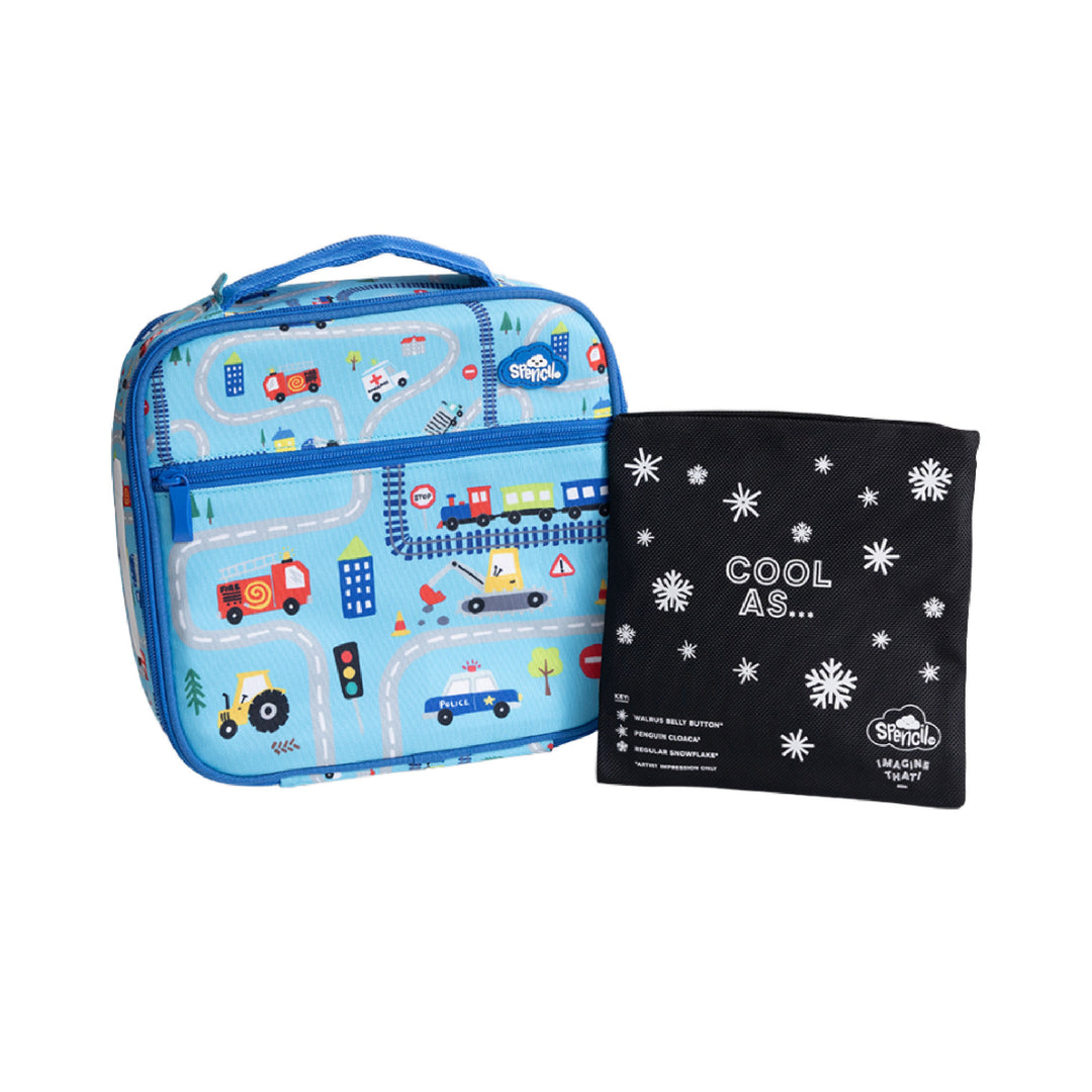 Spencil Little Cooler Lunch Bag + Chill Pack - Tiny Town