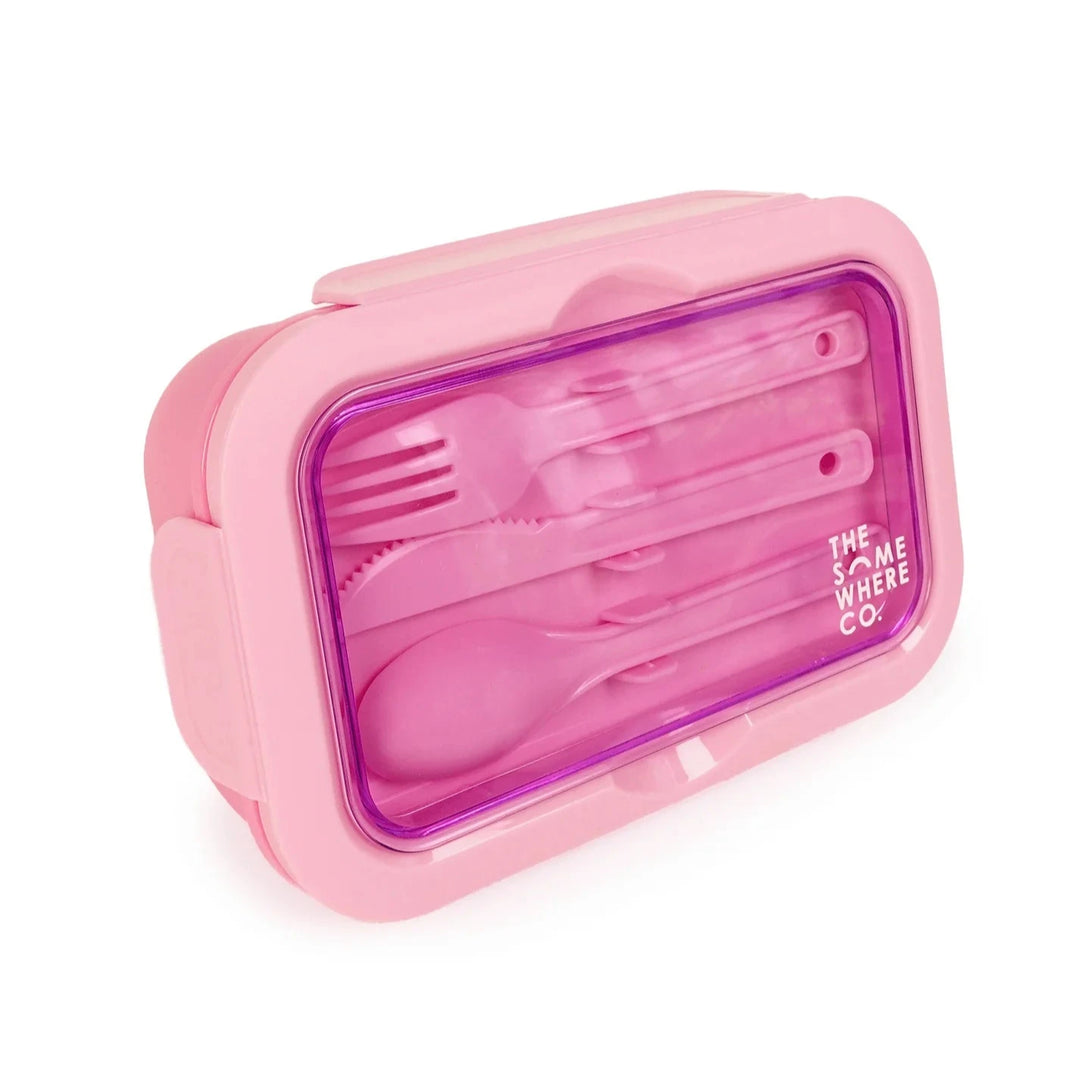 Bento Lunch Box & Cutlery - Cotton Candy