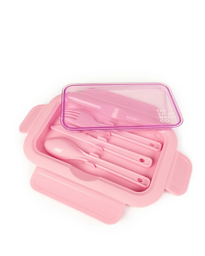 Bento Lunch Box & Cutlery - Cotton Candy