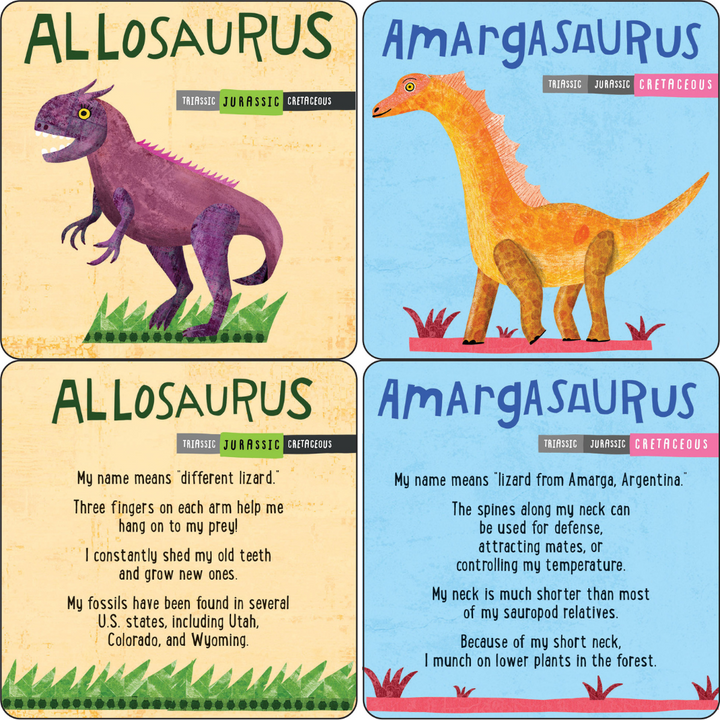 Lunch Box Note Cards - Dinosaurs