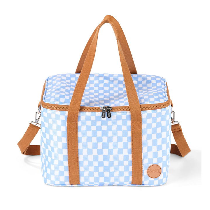 OiOi MAXI Insulated Lunch Bag - Blue Check