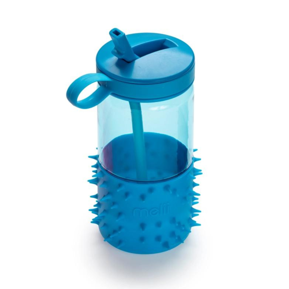 Melii Spikey Sensory Drink Bottle  - Blue