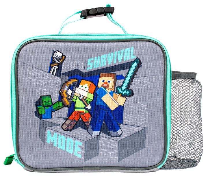 Insulated Lunch Bag - Minecraft - Steve & Alex