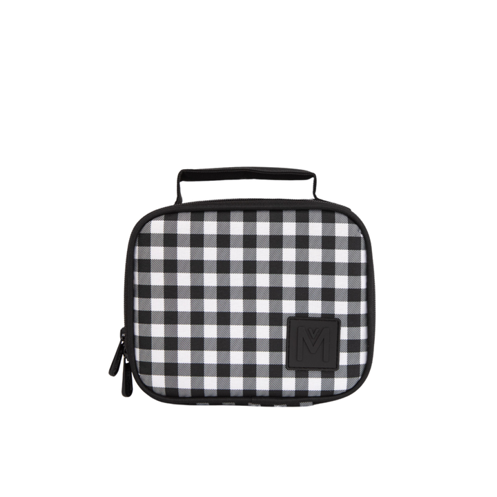 MontiiCo Mini Insulated Lunch Bag - Black Gingham