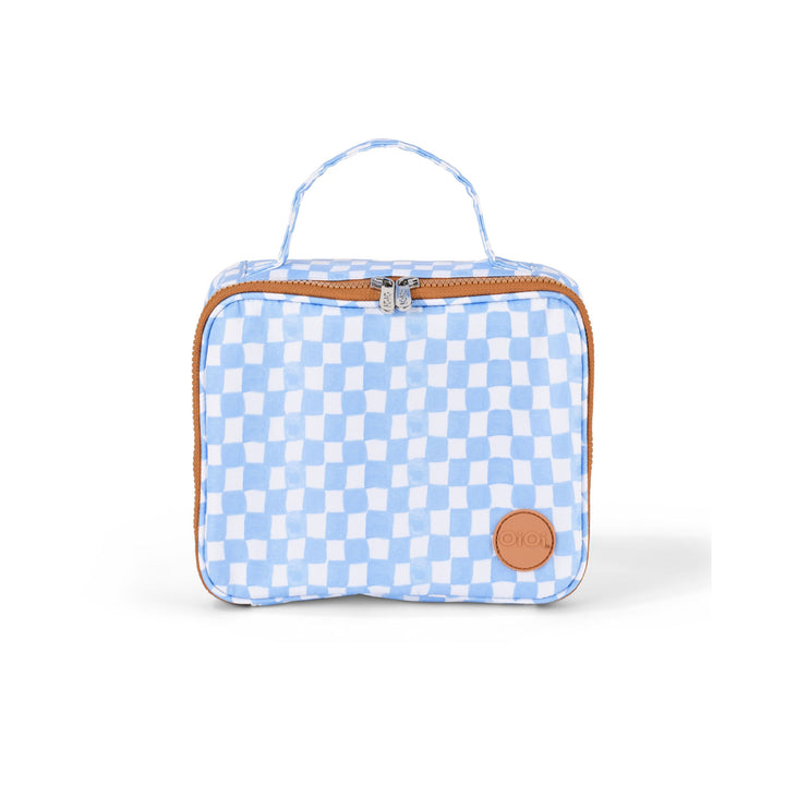 OiOi MINI Insulated Lunch Bag - Blue Check