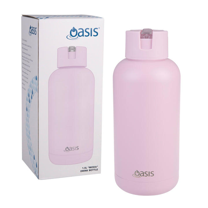 Oasis MODA Insulated Drink Bottle 1.5L - Pink Lemonade