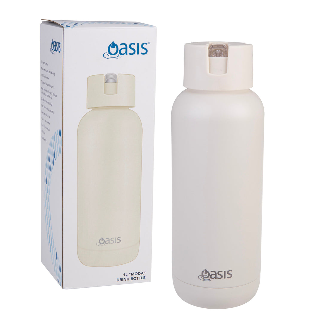 Oasis MODA Insulated Drink Bottle 1L - Alabaster
