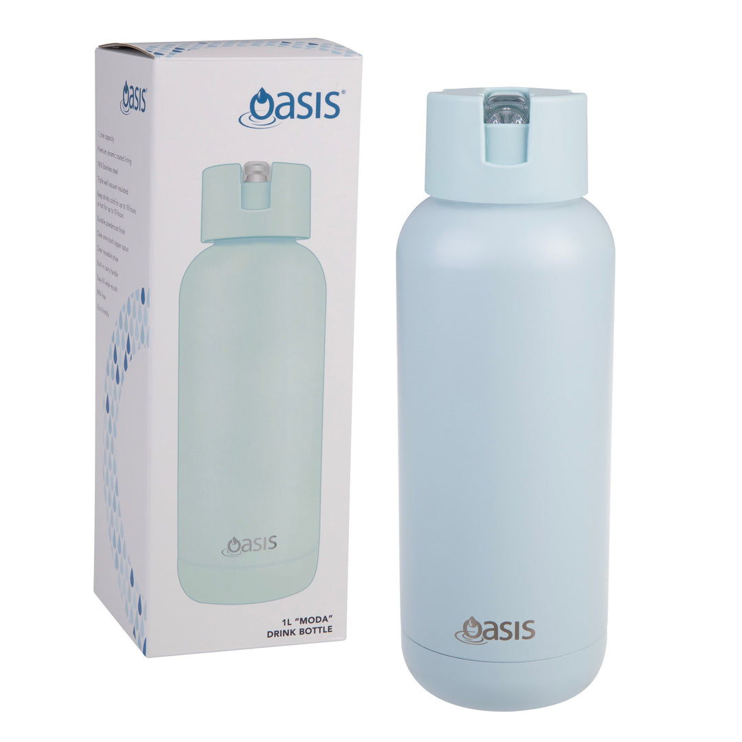 Oasis MODA Insulated Drink Bottle 1L - Sea Mist