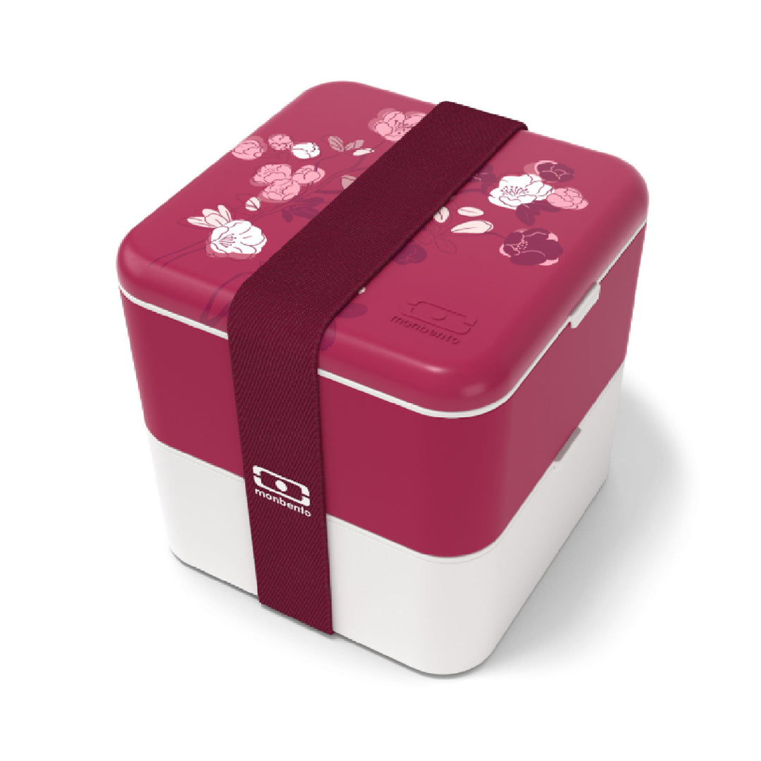 Monbento Microwavable Square Graphic Lunchbox - Magnolia