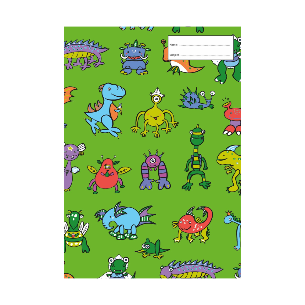 Got It Covered Book Cover A4 - Green Monsters