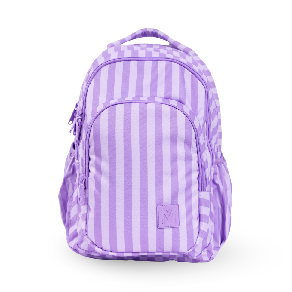 PRE-ORDER - MontiiCo School Bag - Lilac Stripe