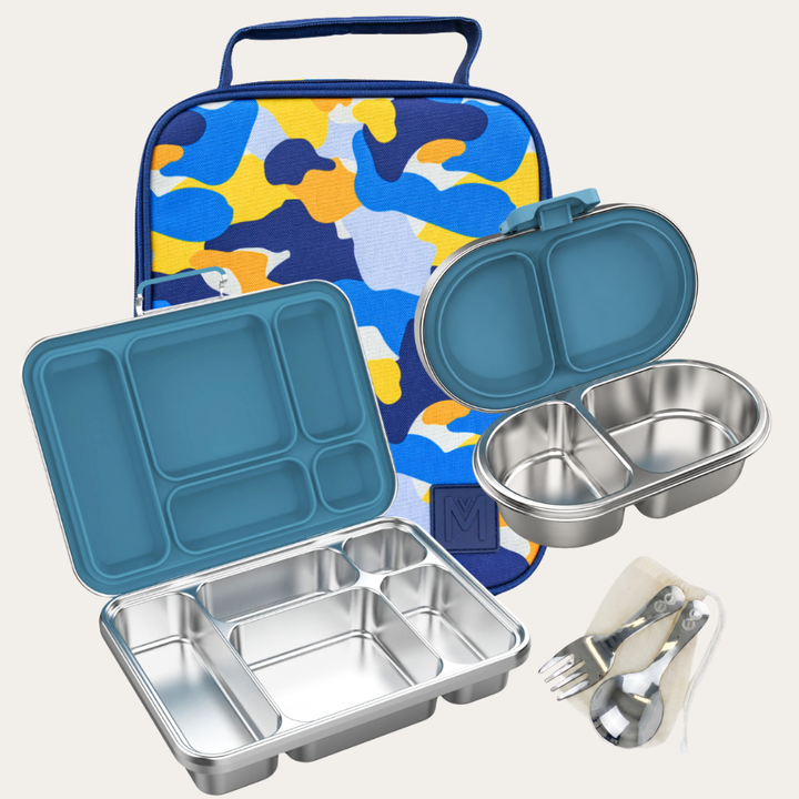 PRE-ORDER - MontiiCo + EverBento Lunch & Snack Bundle - Camo Trail