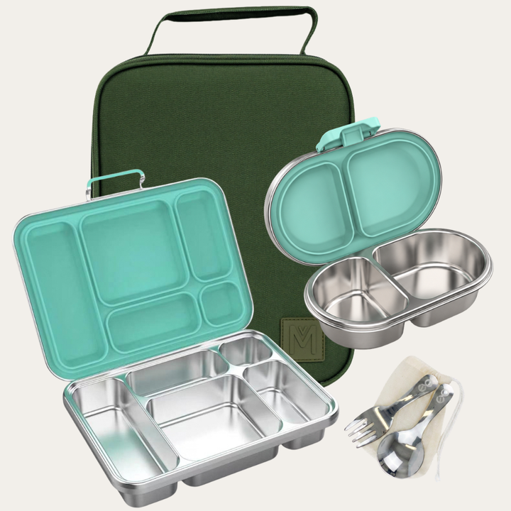 PRE-ORDER - MontiiCo + EverBento Lunch & Snack Bundle - Khaki