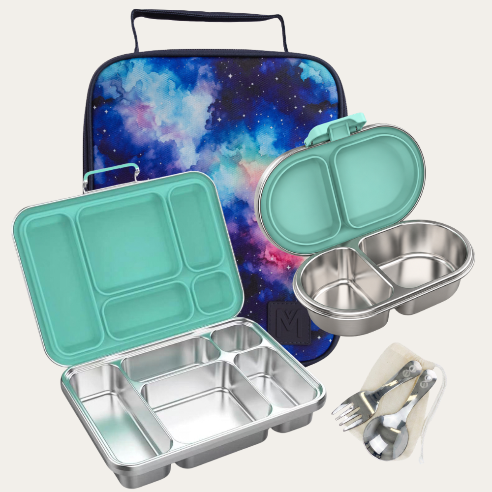 MontiiCo + EverBento Lunch & Snack Bundle - Mint Starlight