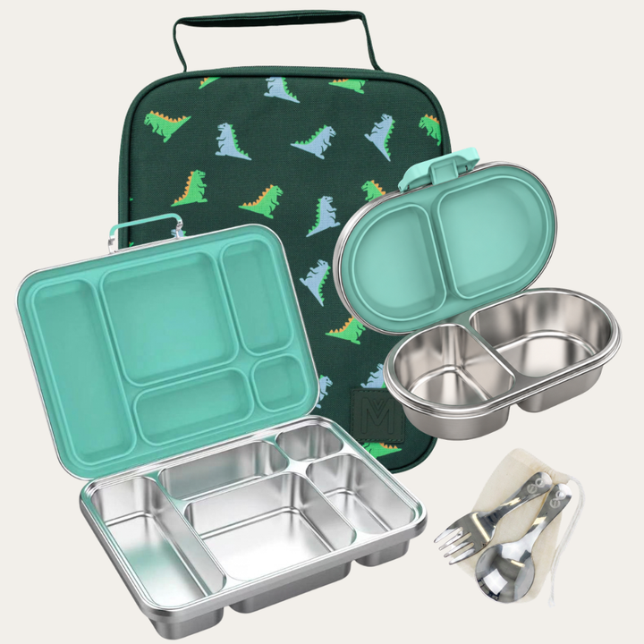 MontiiCo + EverBento Lunch & Snack Bundle - Dinosaur