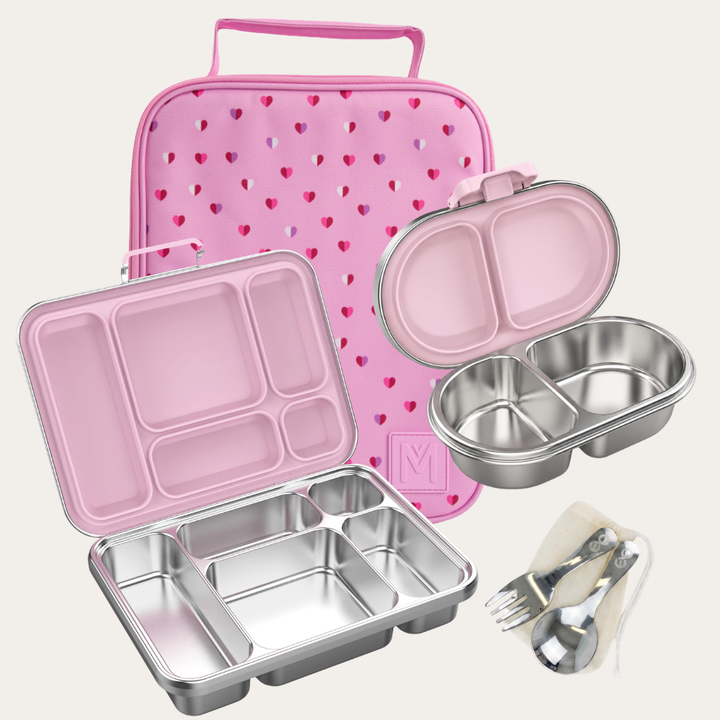 PRE-ORDER - MontiiCo + EverBento Lunch & Snack Bundle - Sweetheart