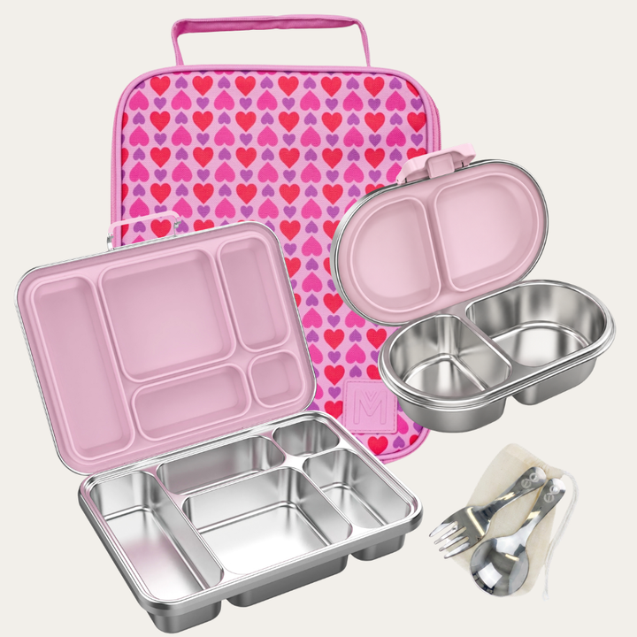 PRE-ORDER - MontiiCo + EverBento Lunch & Snack Bundle - Queen Of Hearts