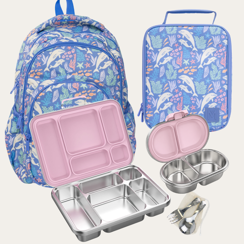 PRE-ORDER - MontiiCo + EverBento Back To School Bundle - Dolphin Dreams