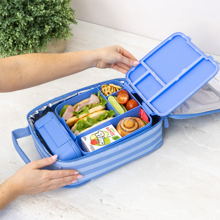 PRE-ORDER - MontiiCo Large Insulated Lunch Bag & Ice Pack - Splash Stripes