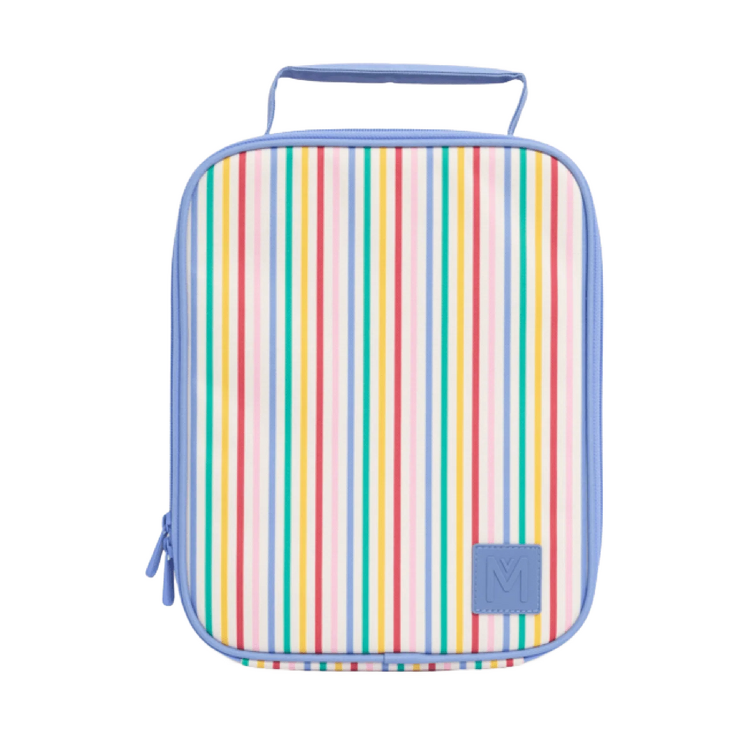 MontiiCo Large Insulated Lunch Bag & Ice Pack - Fruity Stripe