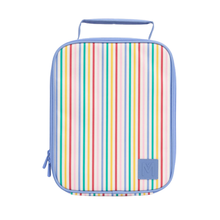 MontiiCo Large Insulated Lunch Bag & Ice Pack - Fruity Stripe