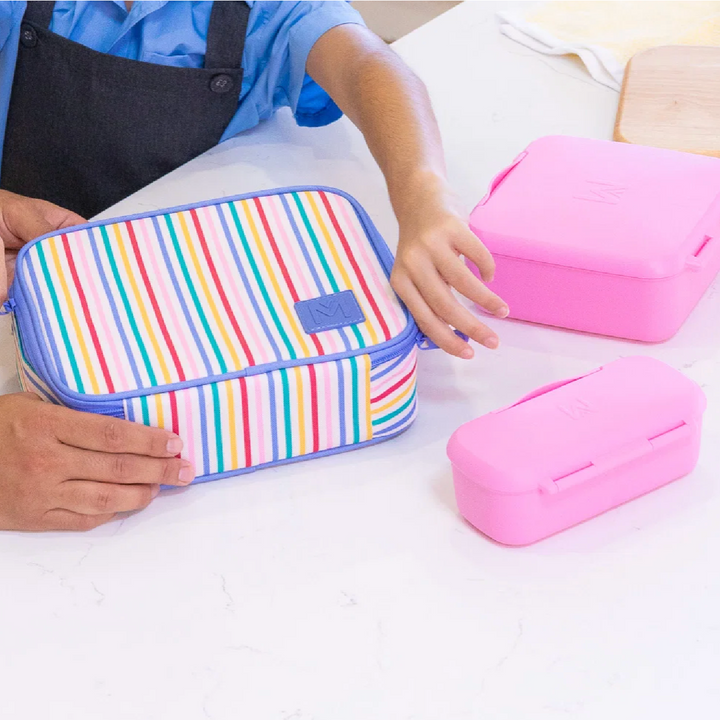 MontiiCo Insulated Medium Lunch Bag - Fruity Stripe