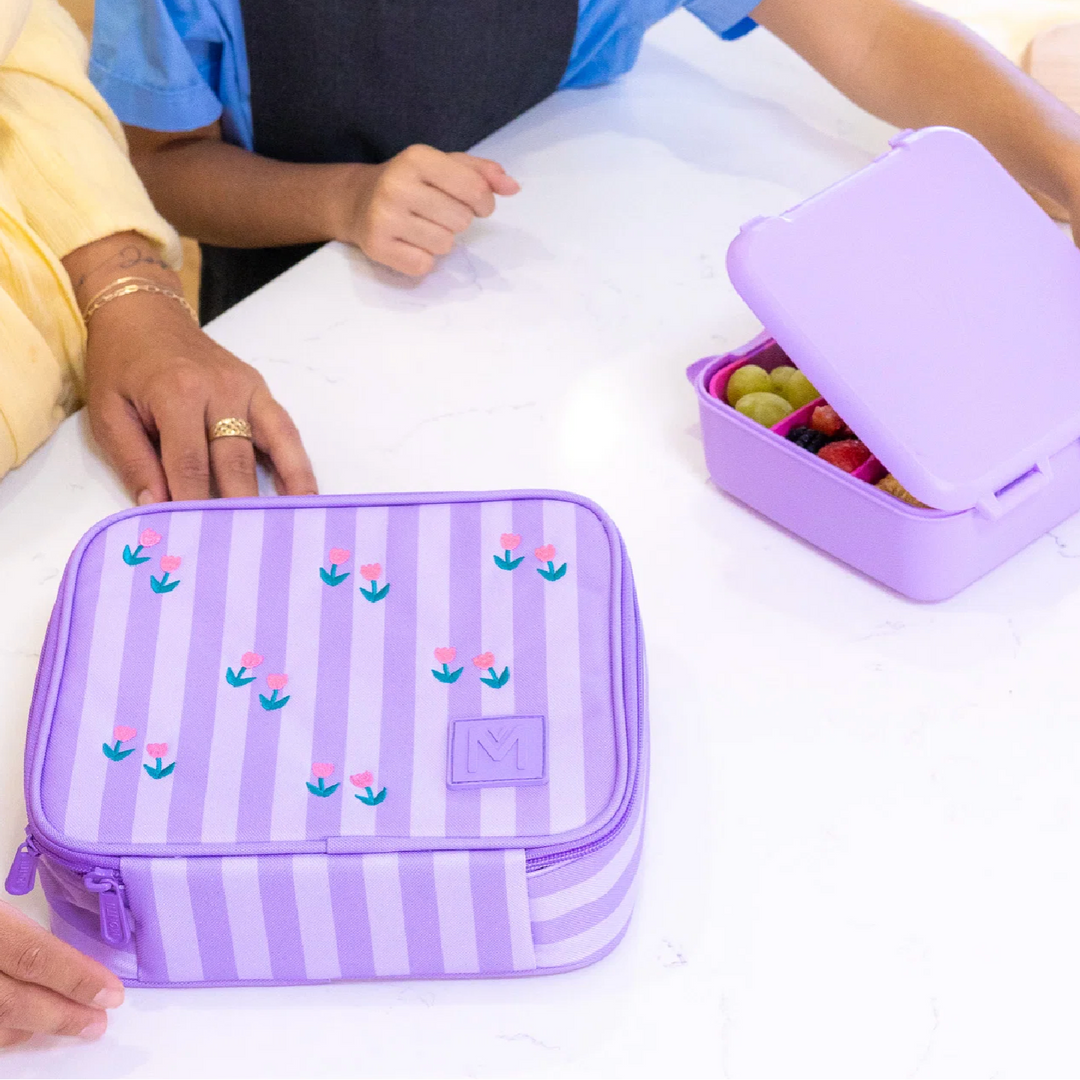 MontiiCo Insulated Medium Lunch Bag - Tiny Tulips