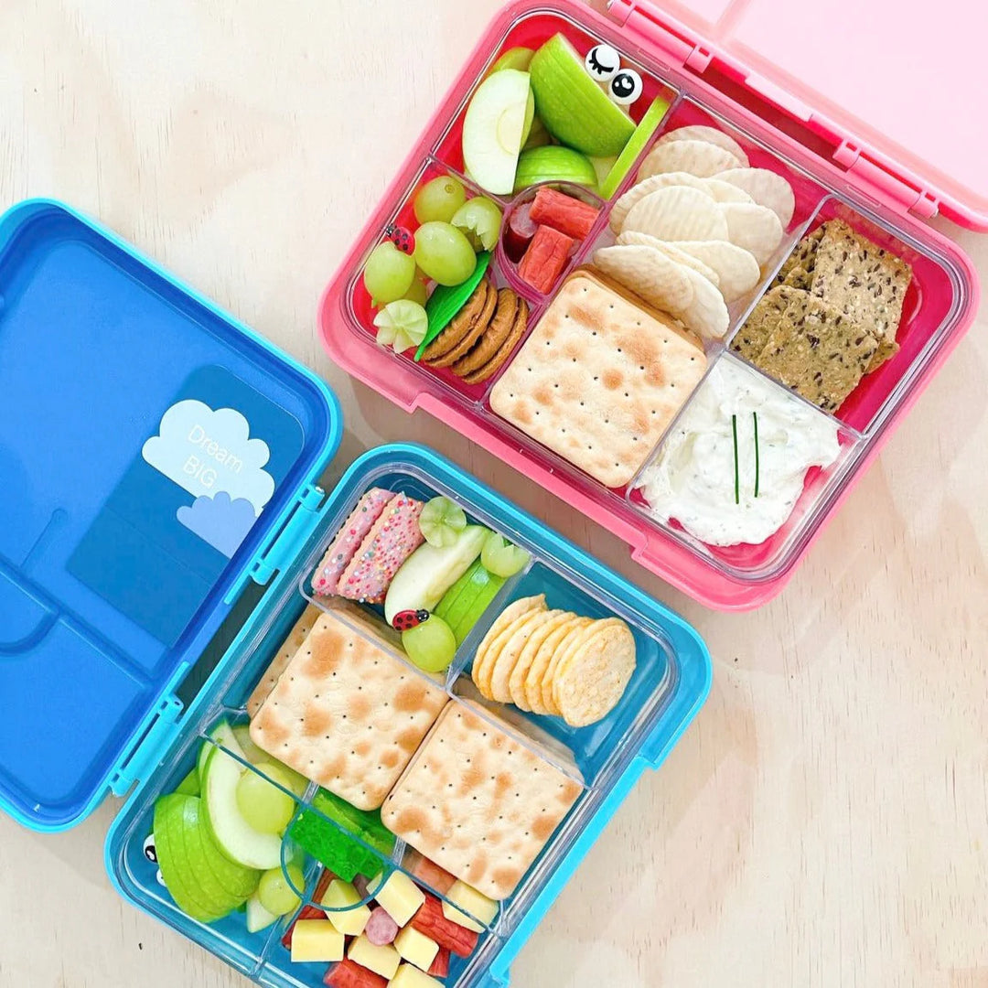 Mum Made Yum Medium Bento Lunch Box - Dark Blue Soccer