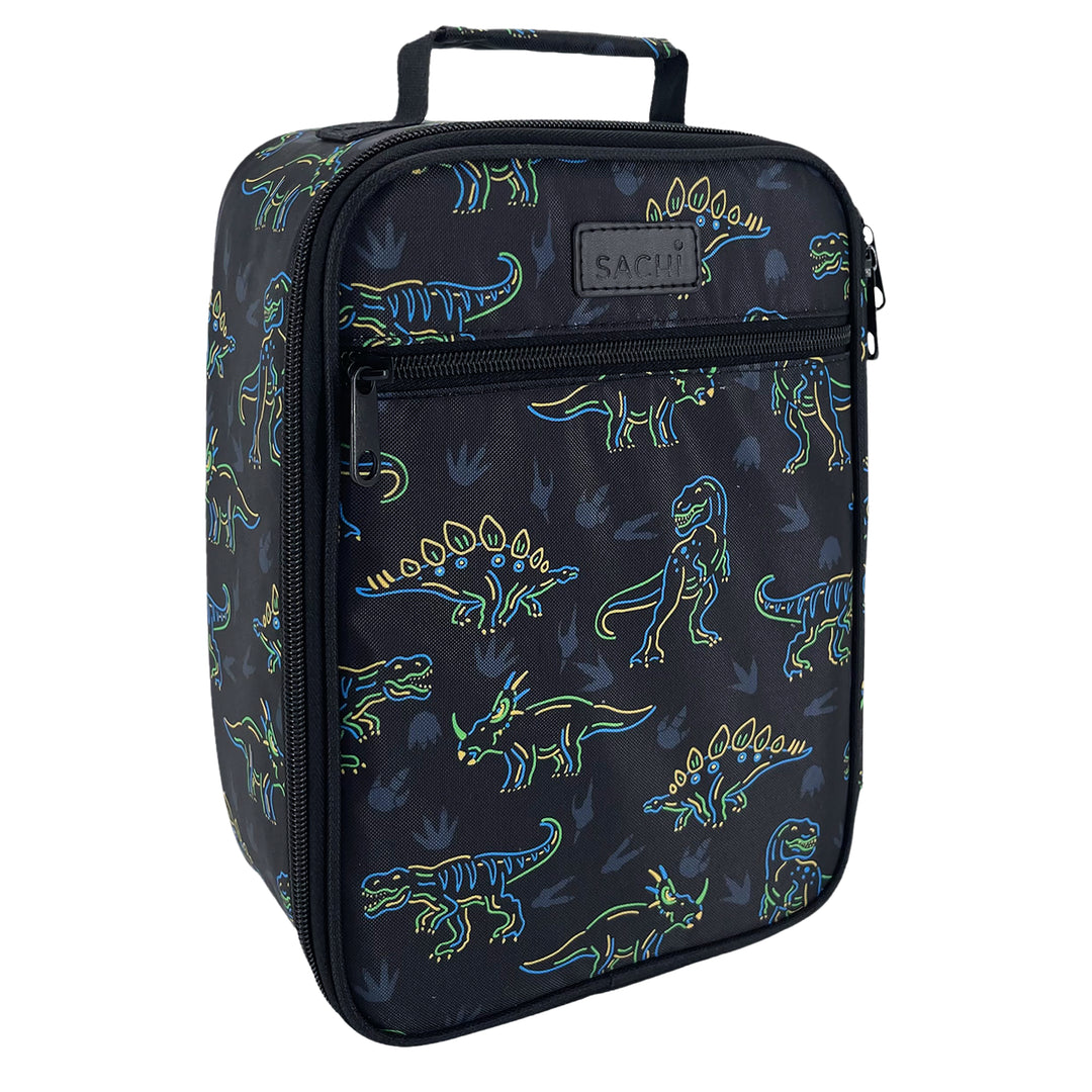 Sachi Insulated Lunch Bag - Neon Dinosaurs