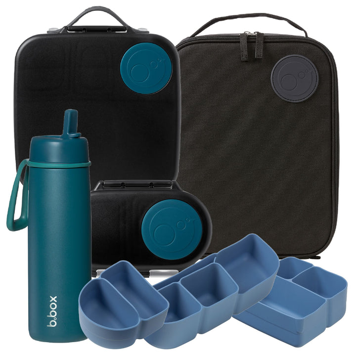PRE-ORDER b.box Basic Black + Night Vision Lunch & Drink Bundle