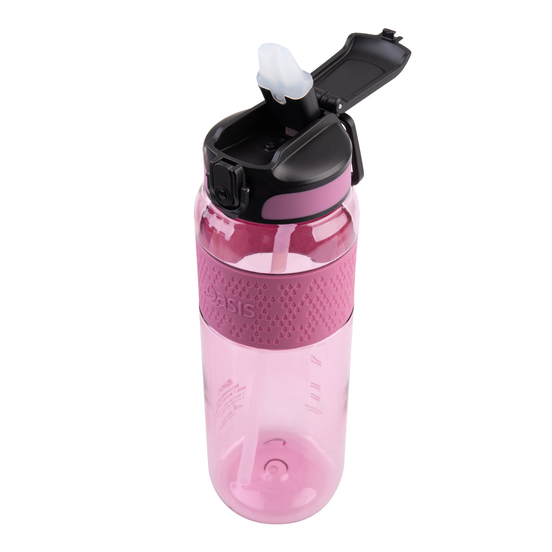 Oasis Tritan Sports Sipper Bottle - 1L - Pink Berry