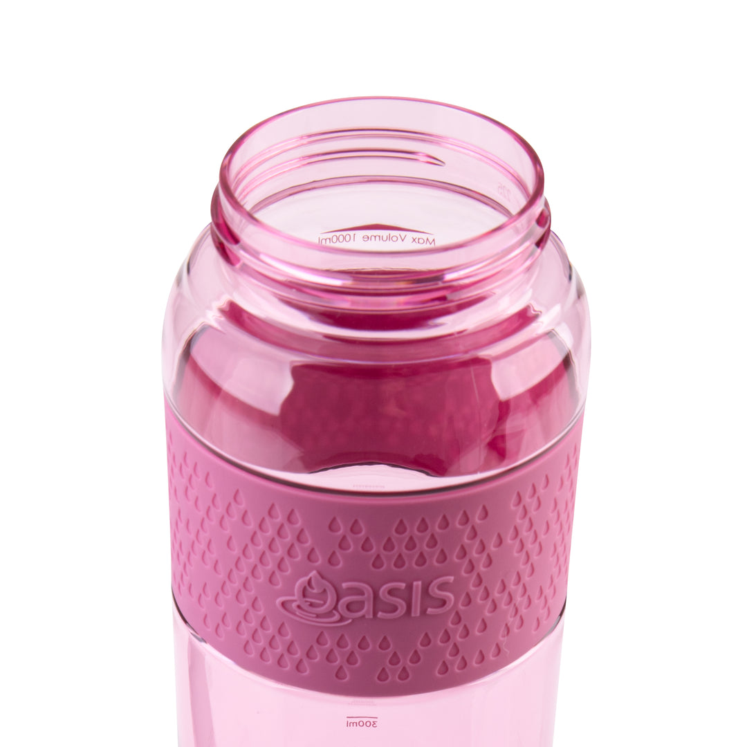 Oasis Tritan Sports Sipper Bottle - 1L - Pink Berry