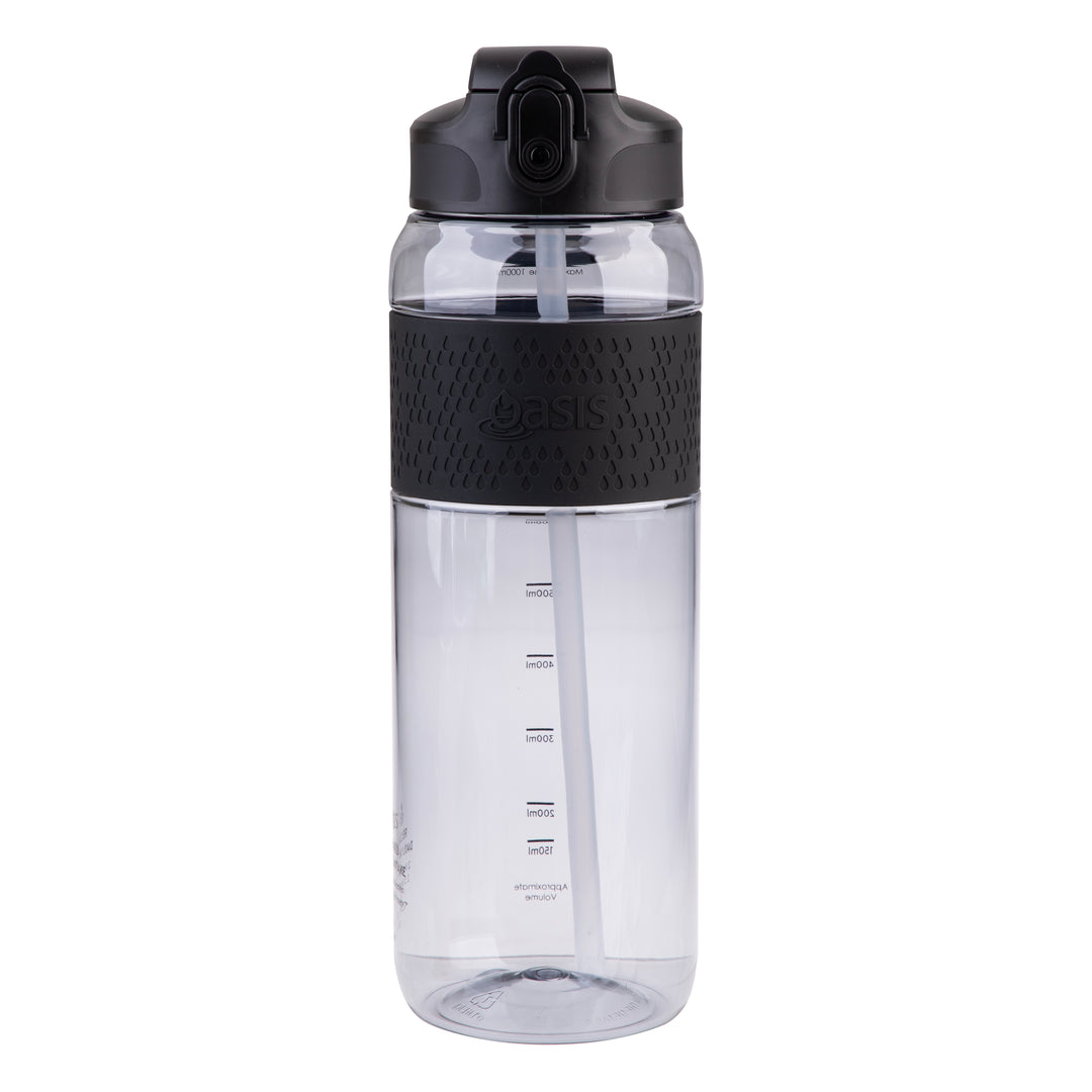 Oasis Tritan Sports Sipper Bottle - 1L - Carbon Black