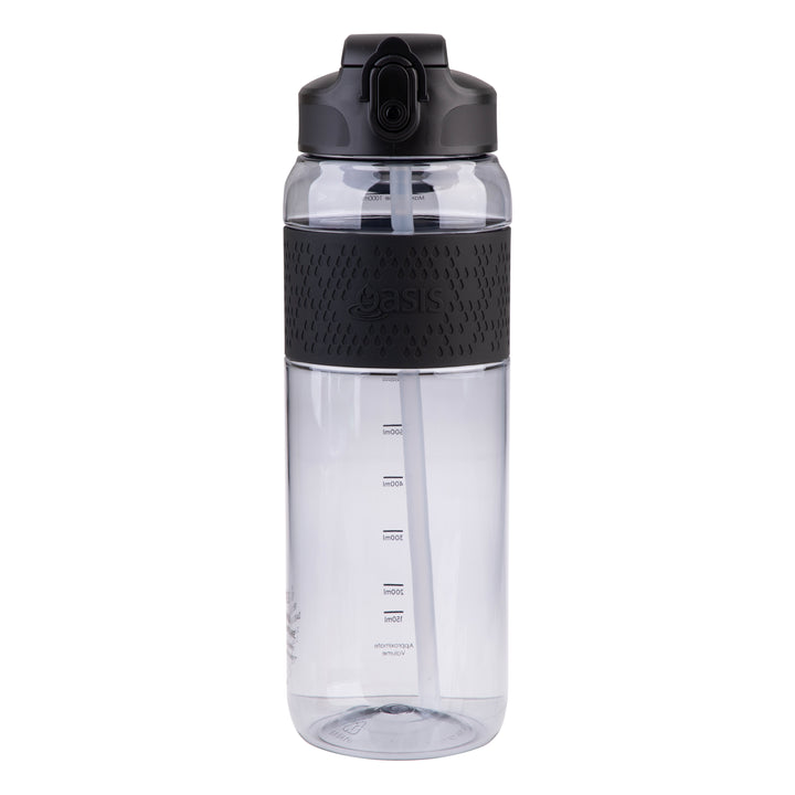 Oasis Tritan Sports Sipper Bottle - 1L - Carbon Black