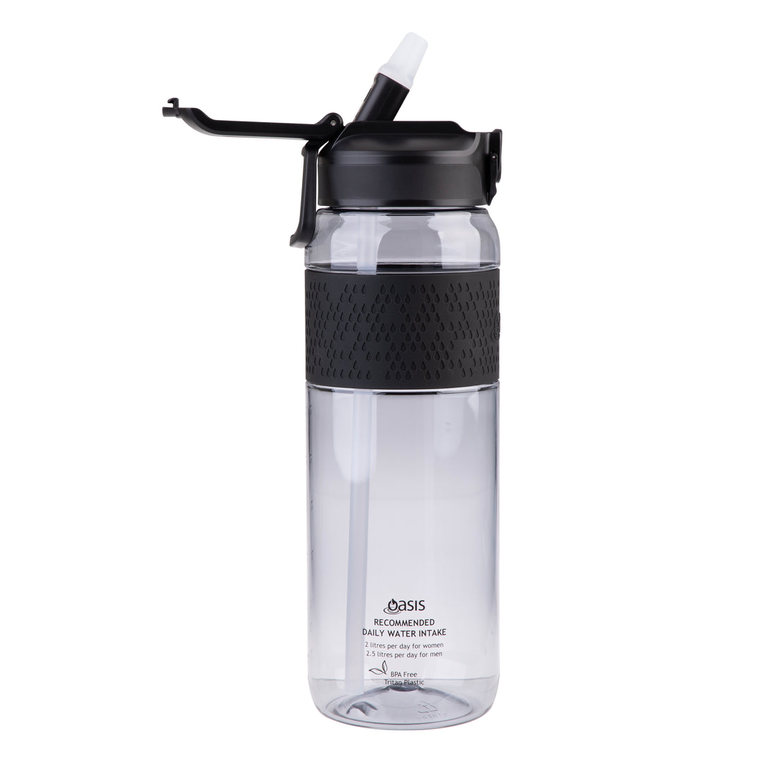 Oasis Tritan Sports Sipper Bottle - 1L - Carbon Black
