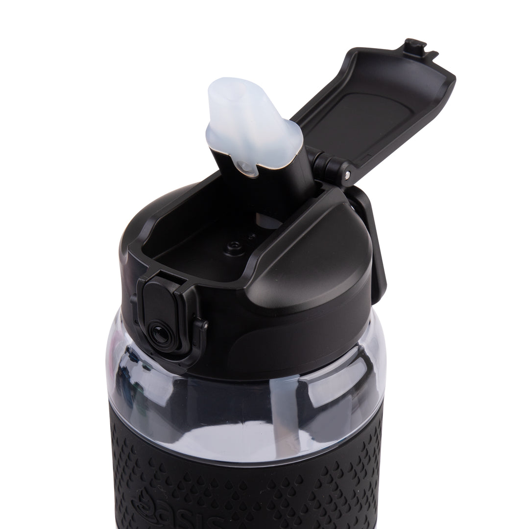 Oasis Tritan Sports Sipper Bottle - 1L - Carbon Black